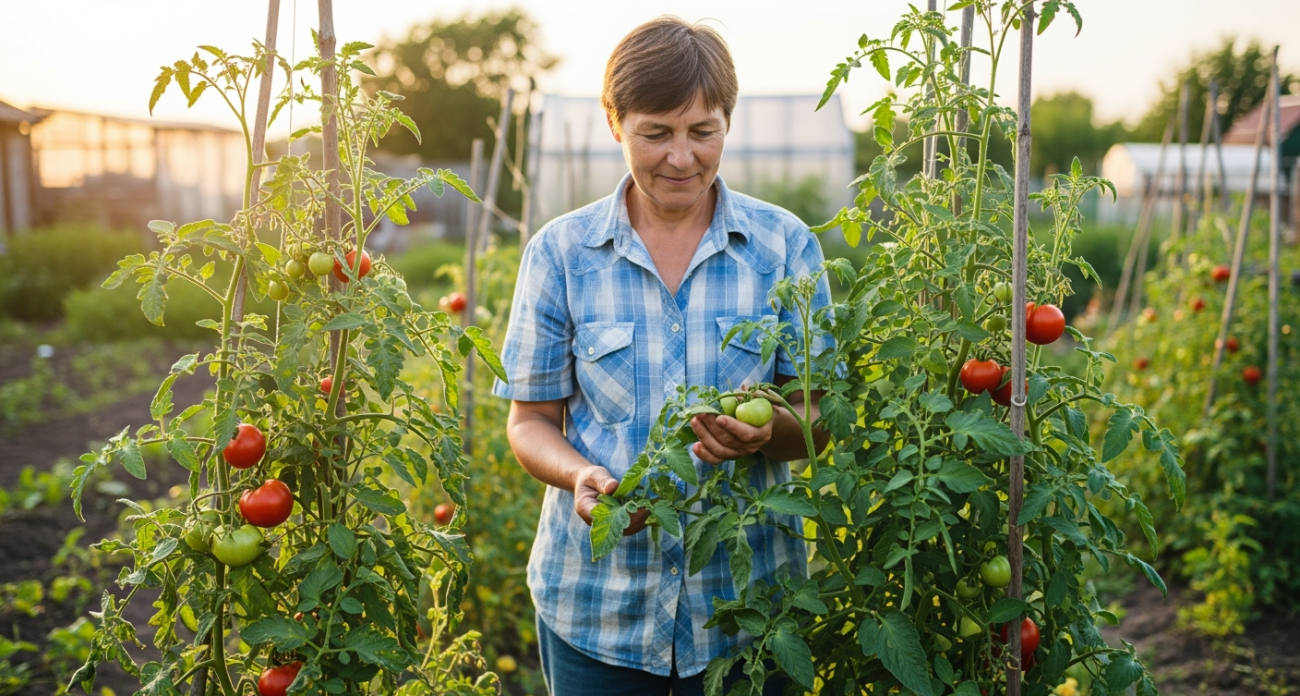 Избавляюсь от фитофторы на помидорах за одну процедуру в конце июля. Через неделю растения как новенькие