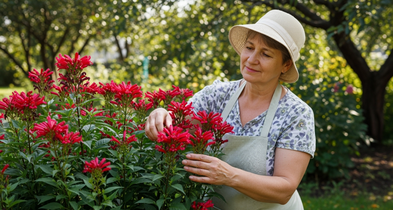 Титулованная красавица цветет без перерыва с мая по октябрь — многолетник с пышными алыми цветами