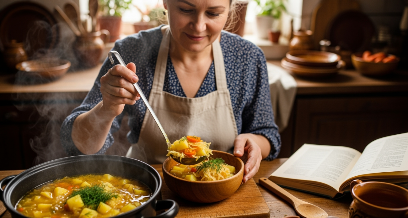 Щи из квашеной капусты по рецепту 1952 года — дома спросили, почему я раньше так не готовила