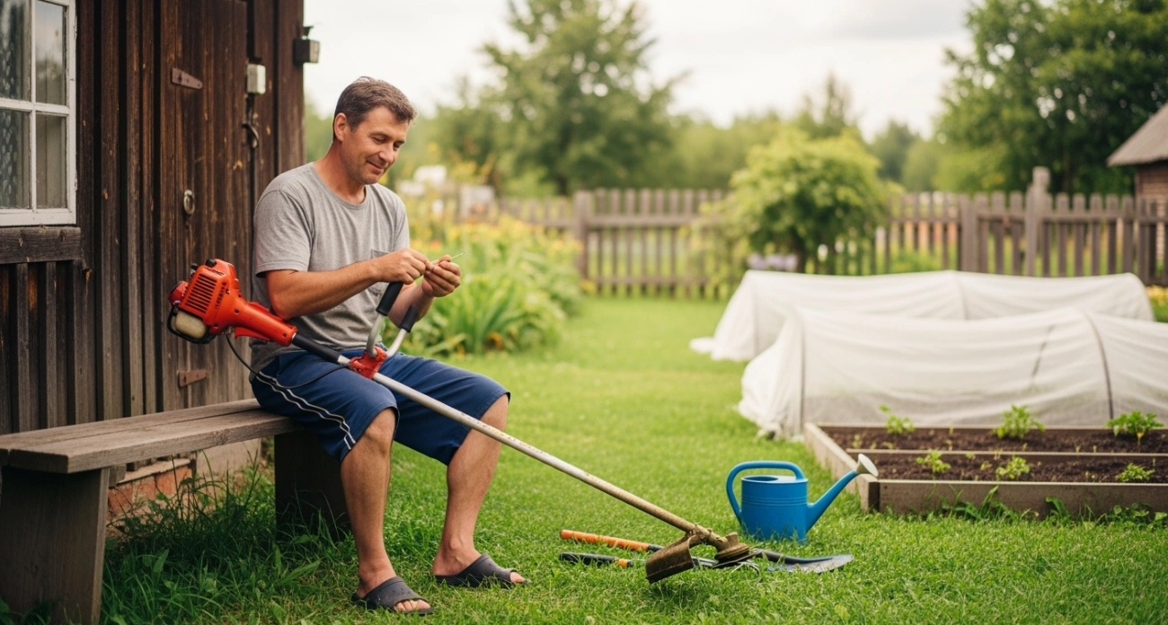 И зачем мучиться, убери леску с триммера: сосед из деревни показал, как легко косить траву и не тратиться на дорогую лес