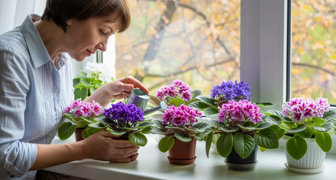 Фото к статье: Лью в горшок в августе — фиалка становится неотразимой: цветёт как на выставку, бутонизация эталонная