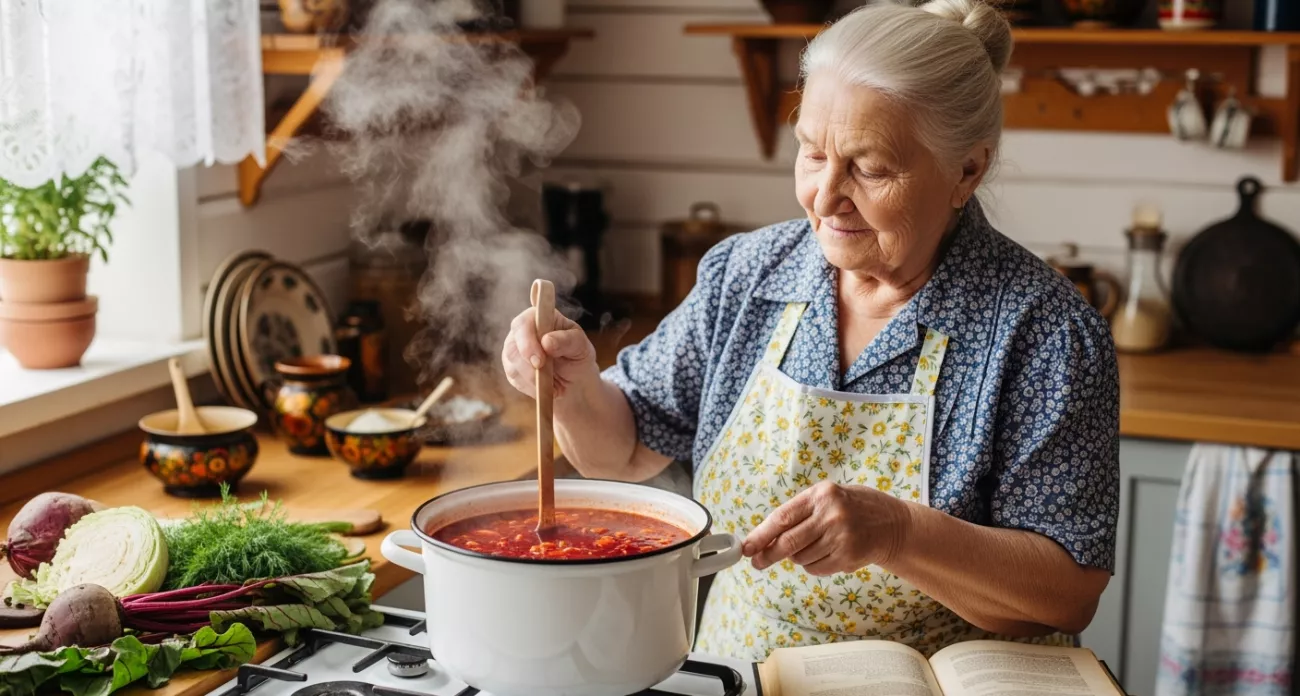 Фото к статье: Нашла рецепт борща 1952 года — 2 секрета рубинового цвета, которые все забыли