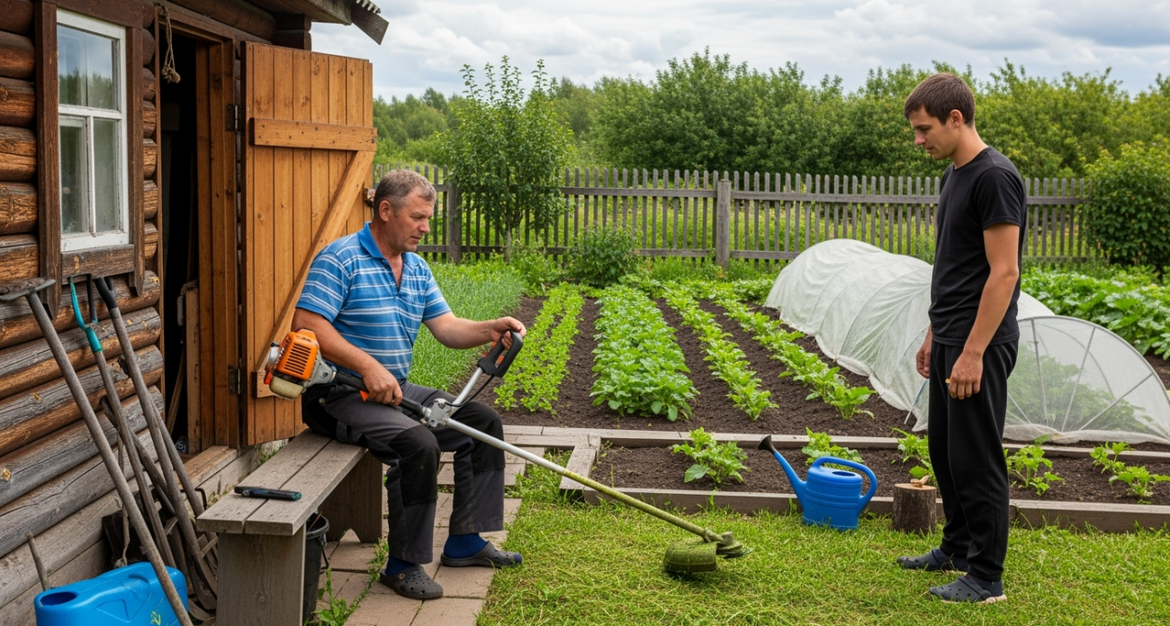 Забудьте про дорогую леску для триммера: сосед из деревни показал гениальный способ косить траву без мучений