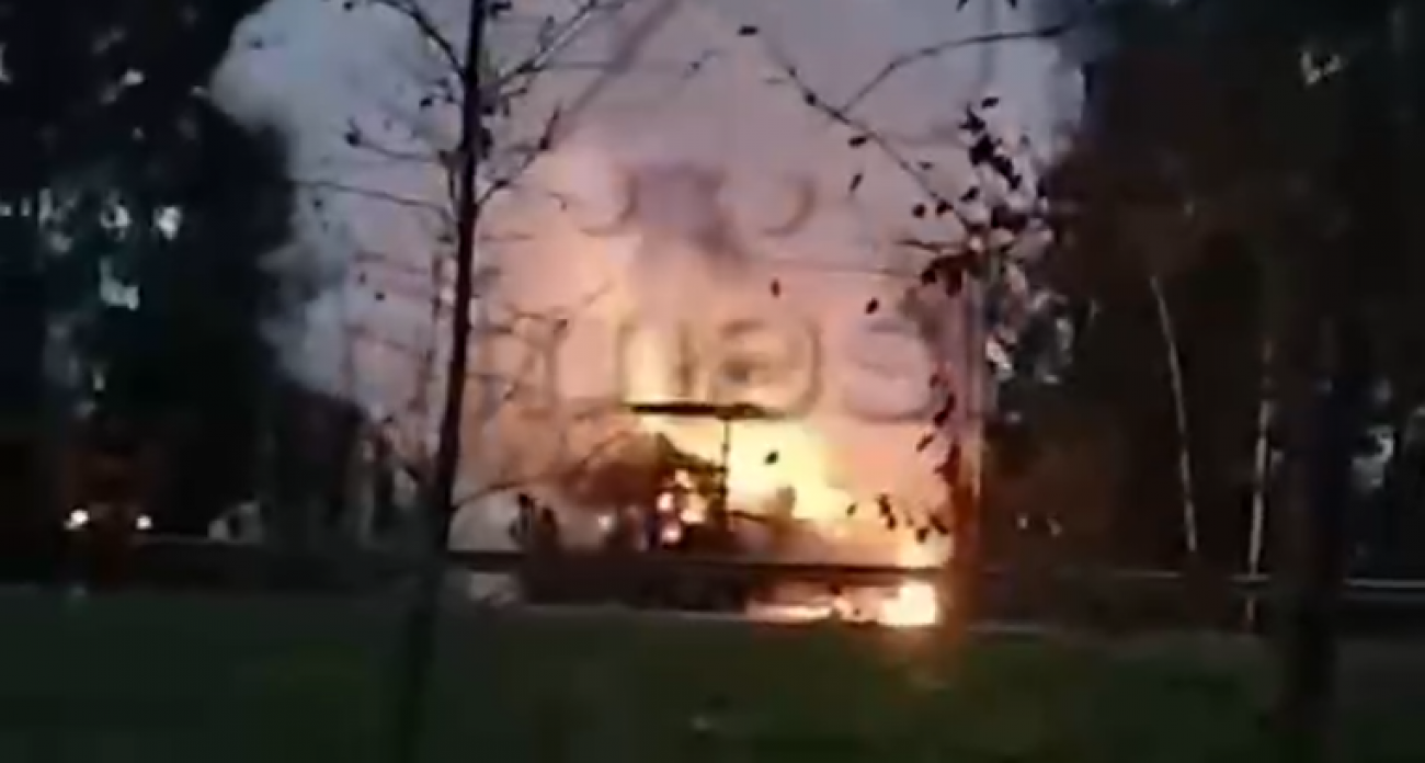 На трассе М-7 в Лысковском районе загорелся прицеп грузовика