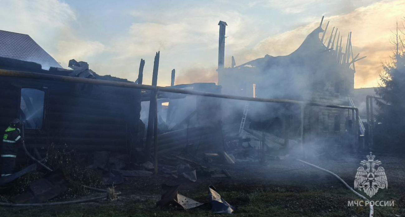 Крупный пожар произошел в Арзамасском районе: огонь уничтожил два дома