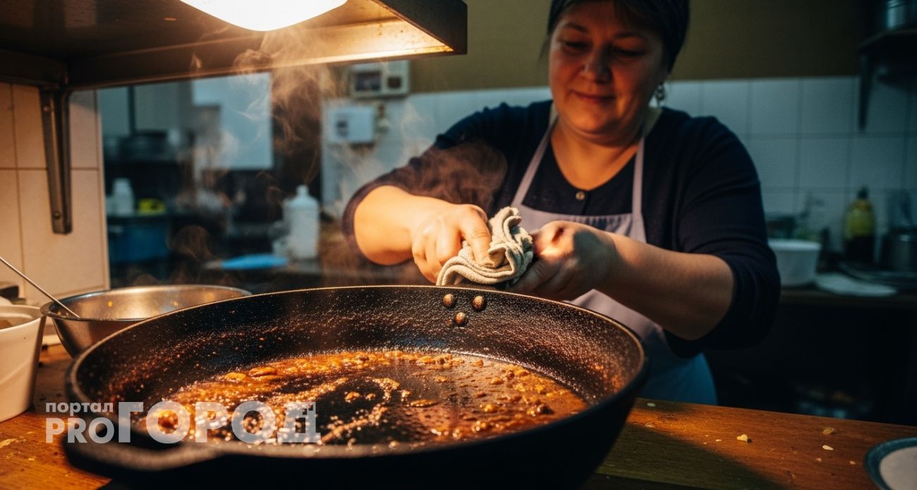 Два пакетика заливаю кипятком – и даже многолетний жир и нагар отходят сами 