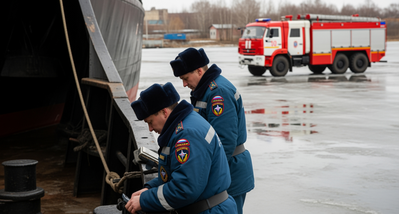 Взрывы в Сибирском затоне: пожар охватил судно под Нижним Новгородом