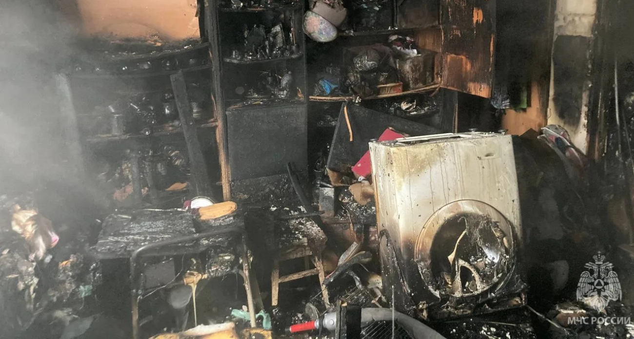 Женщина пострадала во время пожара в Борском районе