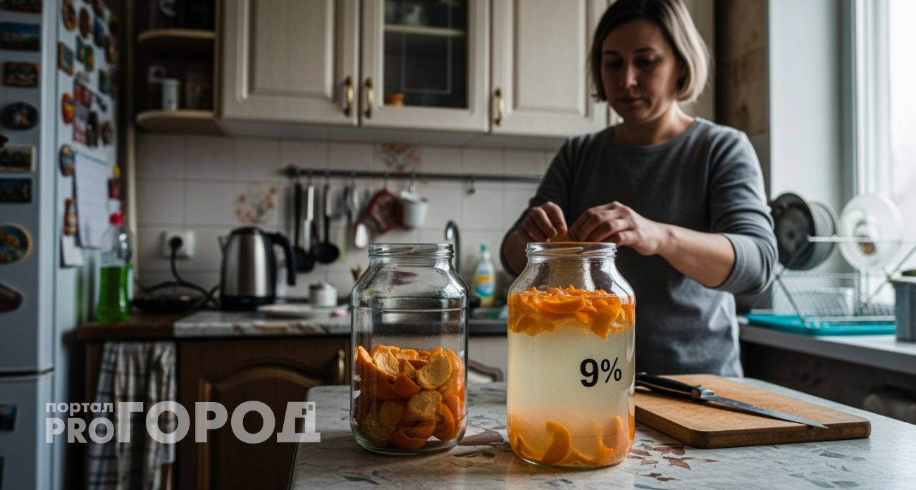 Мандариновые корки заливаю уксусом — и всю зиму радуюсь своей хитрости: отличный лайфхак для хозяек