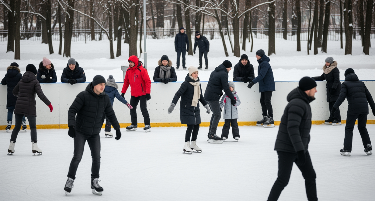 От одиночества к дружбе: мастер-класс по катанию на коньках в -20°C объединил соседей в парке