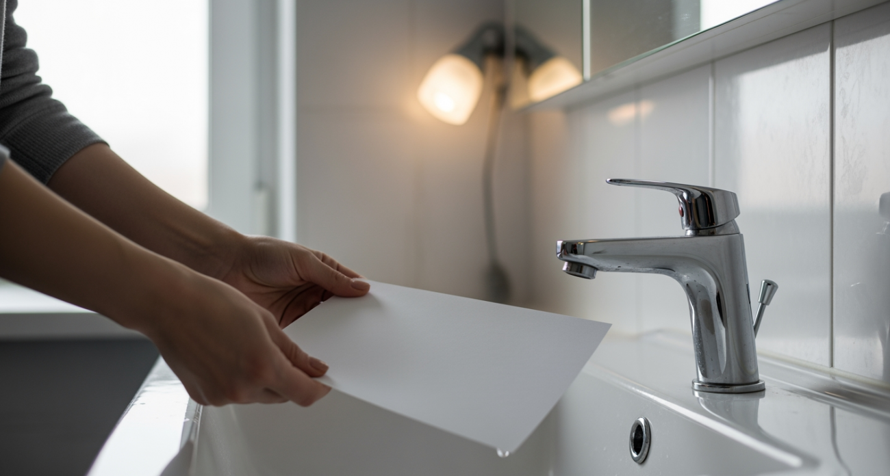 Оставляю в раковине бумагу с простым стаканом: хитрость, которая избавляет меня от беспокойства в отъезде