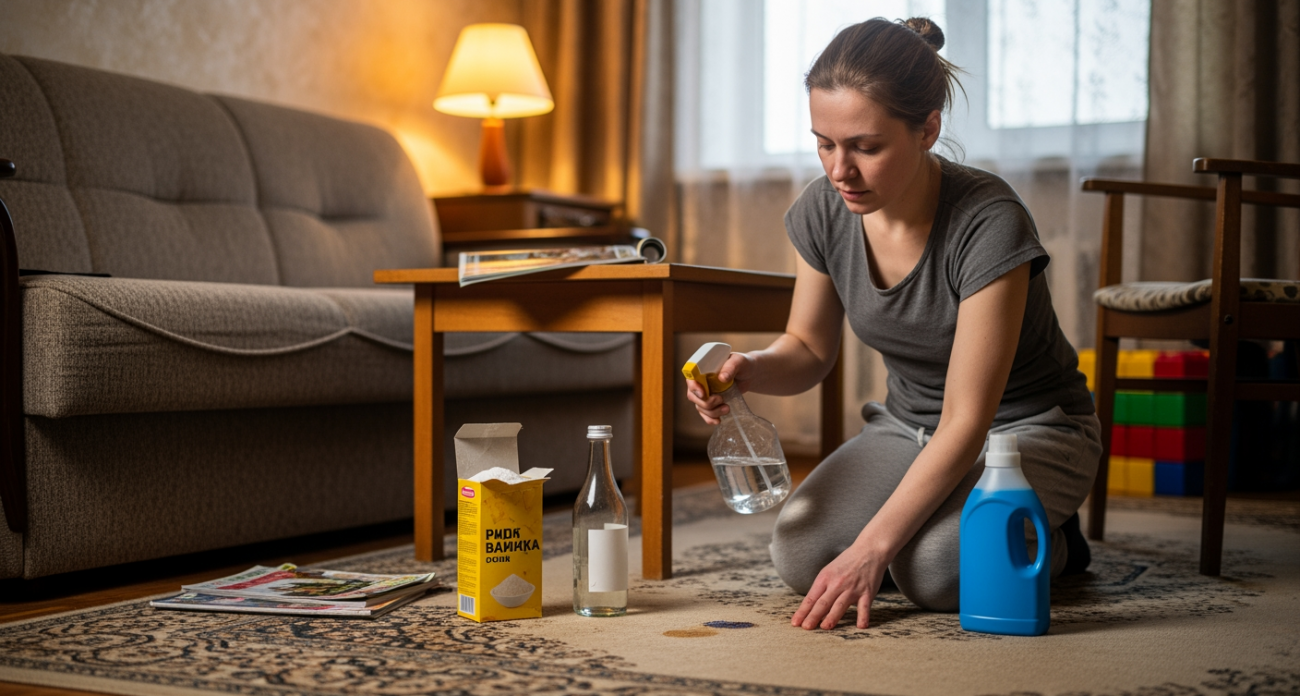 Бабушкин секрет для ковров: всыпьте это в воду и забудьте о химчистке - даже въевшаяся грязь уходит мгновенно