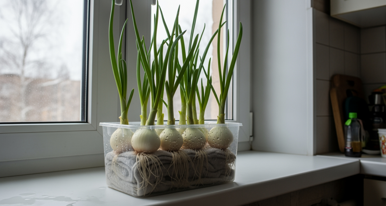 Японский лайфхак с пакетом утроил мой урожай зеленого лука и навсегда избавил от копания в земле