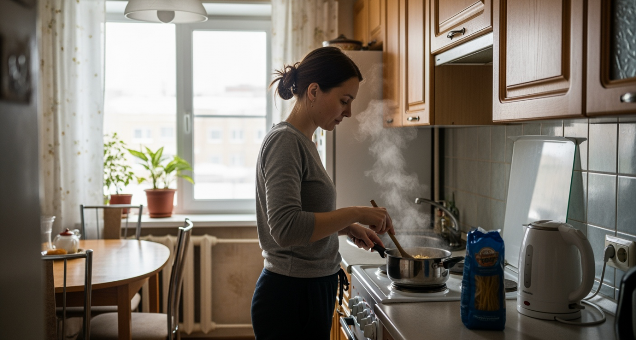 Вчерашние макароны больше не выкидываю: 1 минута с кипятком — и они снова как свежие