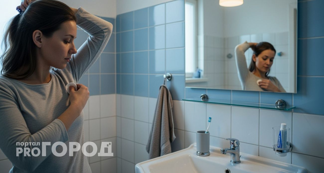 Смочите ватный диск и протрите подмышки – запах пота исчезает на весь день