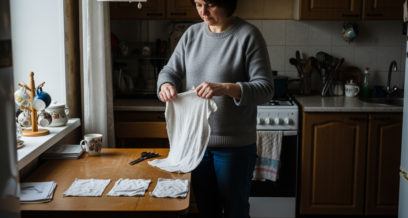 Из старого постельного белья делаю стильные вещи для дома за 10 минут — никто не догадается о происхождении