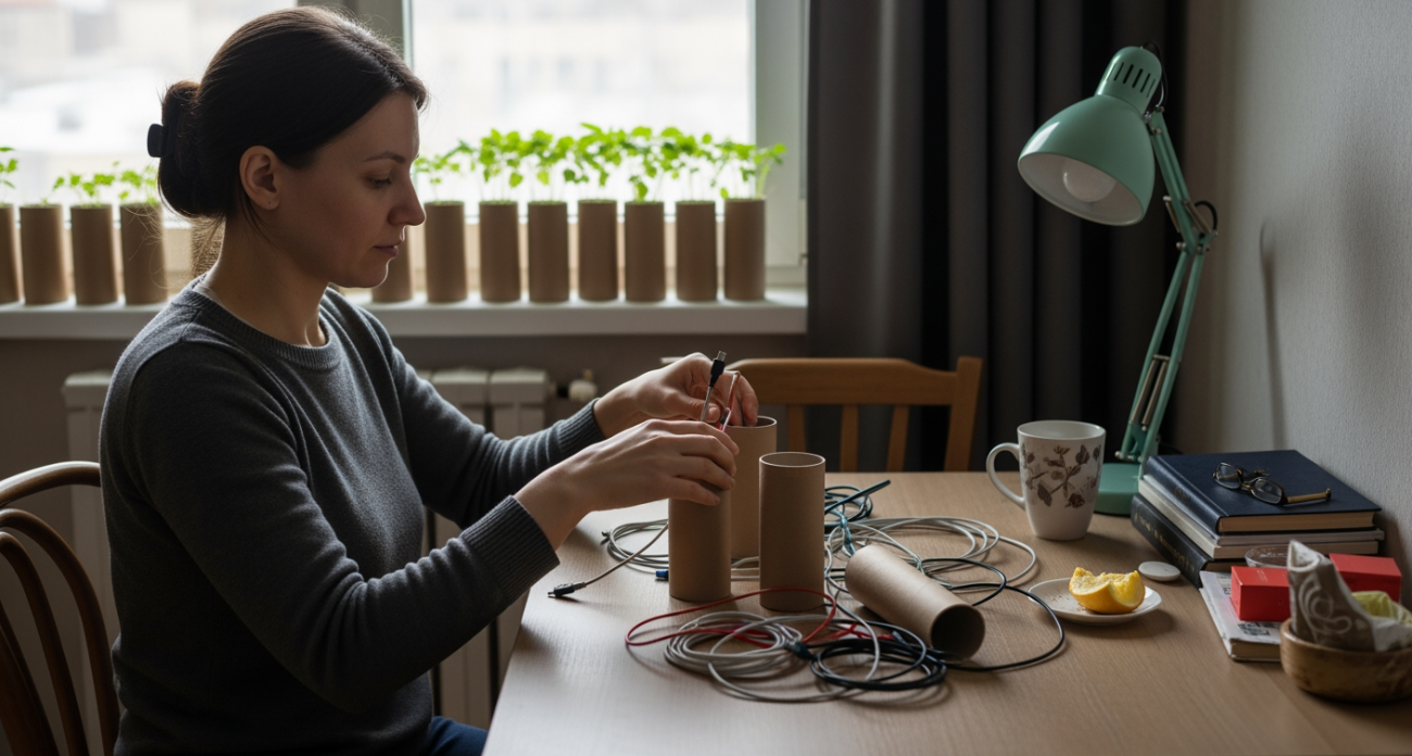 Втулки от туалетной бумаги превращаются в домашних помощников и экономят деньги на органайзерах