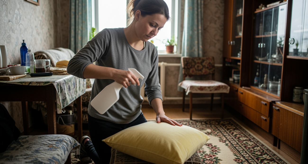 Старые подушки снова как новые после одной обработки дешевым аптечным препаратом