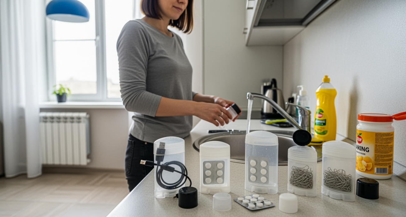 Старые флаконы дезодорантов станут вашими лучшими помощниками в борьбе с беспорядком дома