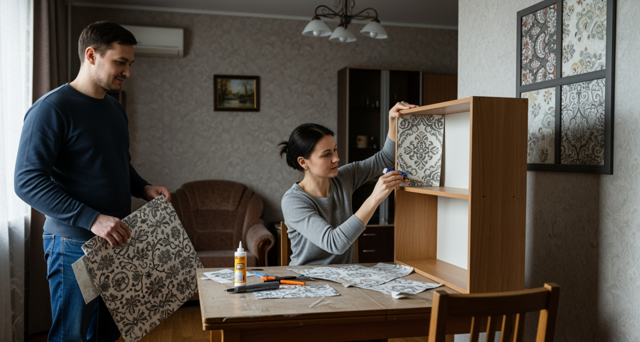 Остатки обоев превращаю в декор так ловко, что гости спрашивают адрес дизайнерского салона