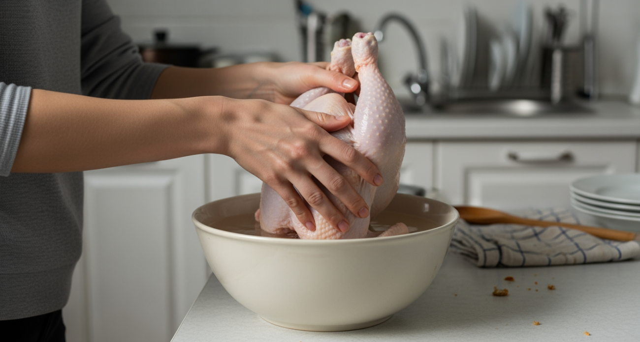 Секретный способ очистить курицу от химикатов обычной солью делает мясо как у бабушки в деревне