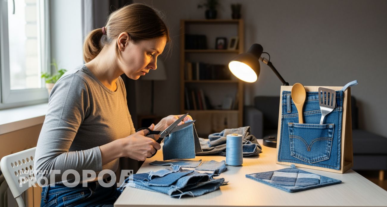 Не выбрасывайте старые джинсы — из них получаются крутые самоделки для дома и дачи