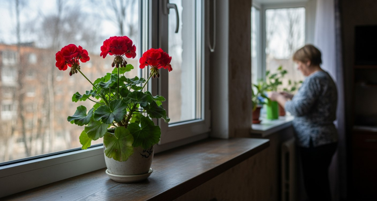 Всего одну крошку в горшок – и герань зацветет даже на молодых черенках 