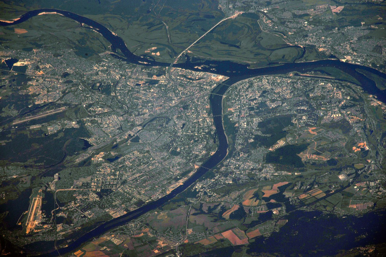 Российский космонавт сделал снимок Нижнего Новгорода из космоса