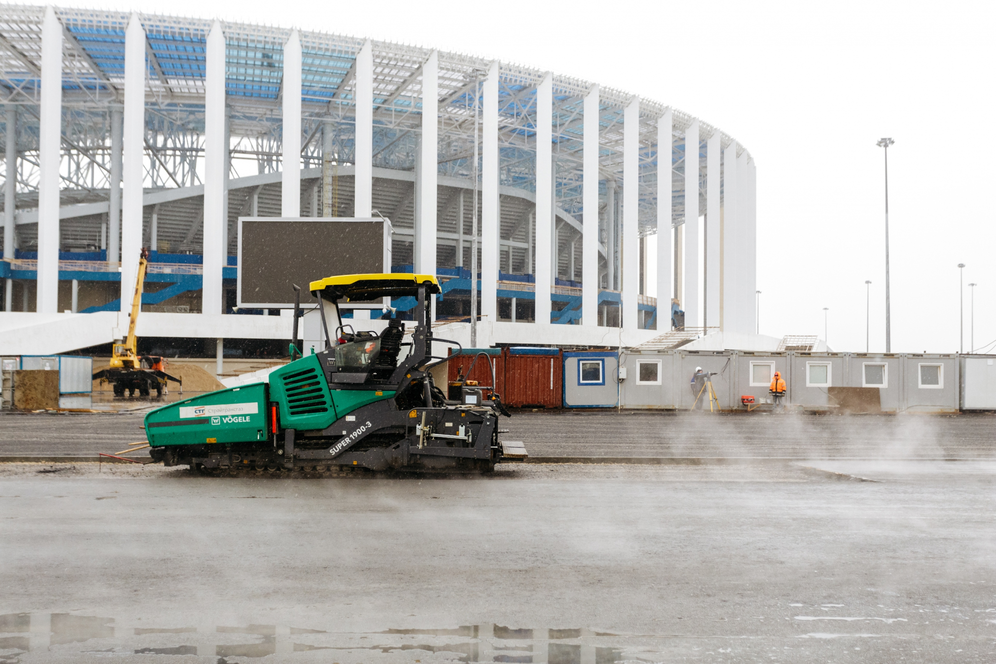 Опубликован фотоотчет о ходе строительства стадиона "Нижний Новгород"