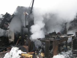 В Нижегородской области сгорело три бани