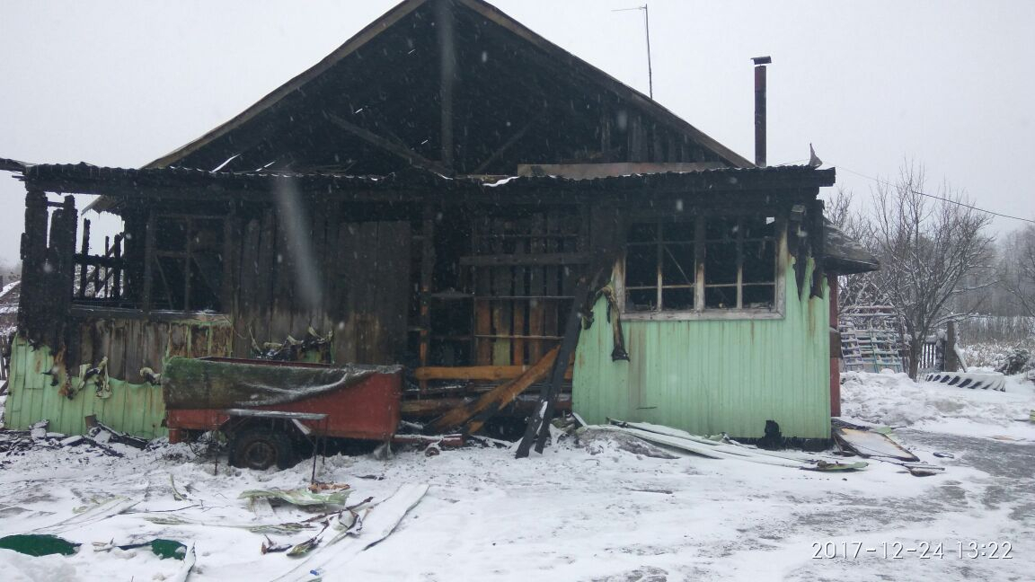 Пожар в Краснобаковском районе лишил двух пенсионеров крыши над головой  (ФОТО)