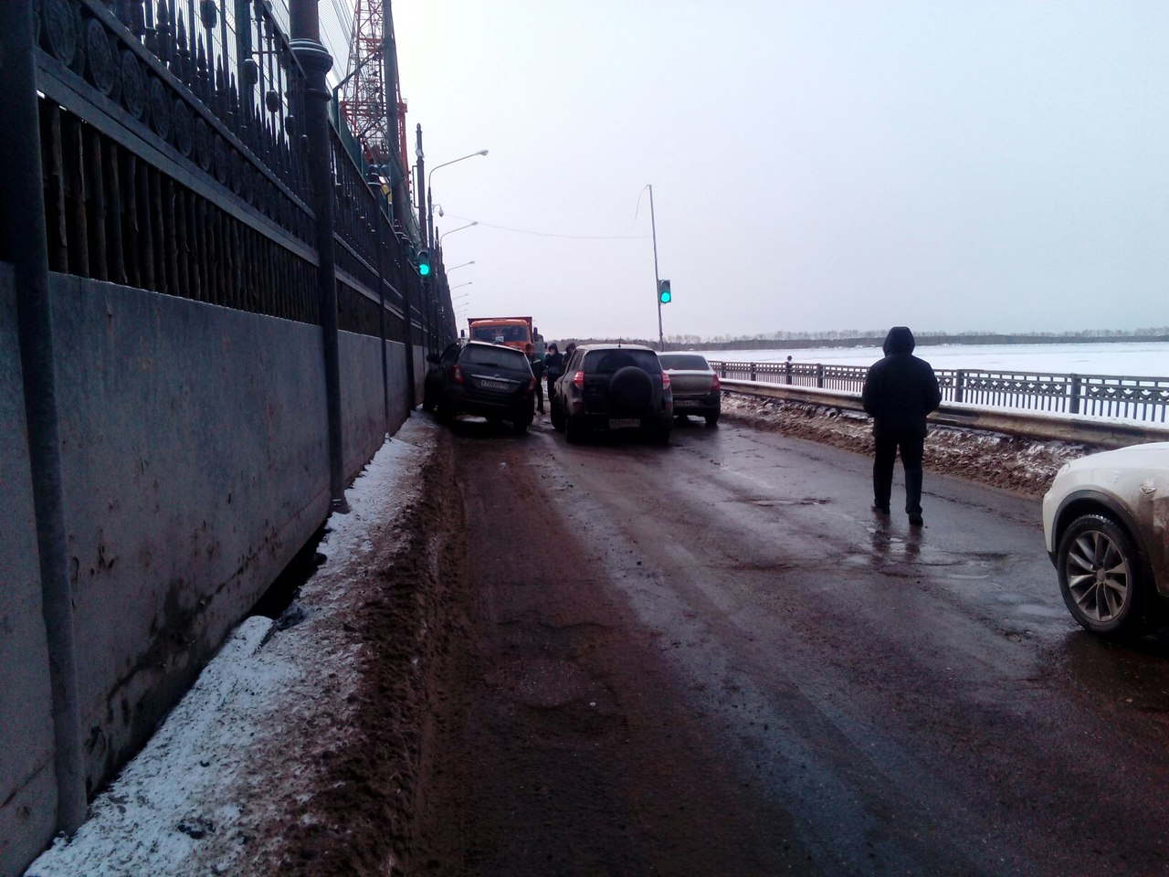 Из-за ДТП на трассе Городец-Заволжье образовалась большая пробка