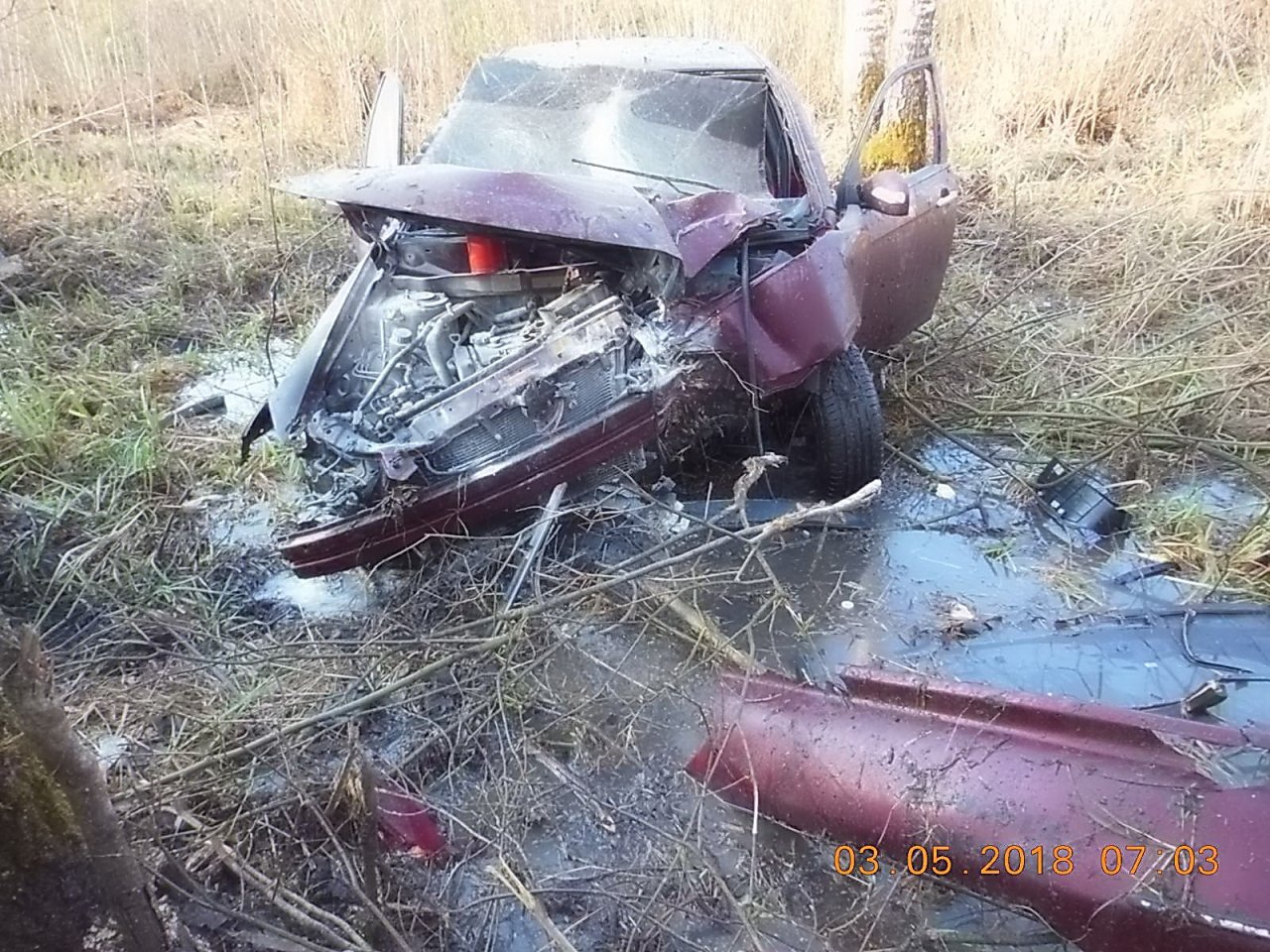 Пьяный водитель без прав устроил аварию в Шатковском районе