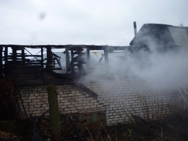 Крупный пожар оставил без света жителей села Лысковского района