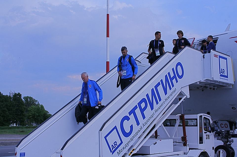 Сборная Хорватии прибыла в Нижний Новгород на матч с Аргентиной