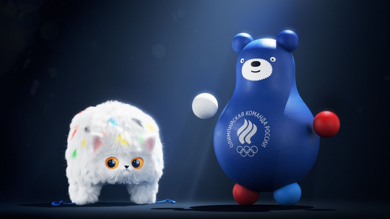 Кот-шапка-ушанка и медведь-неваляшка стали талисманами олимпийской сборной России