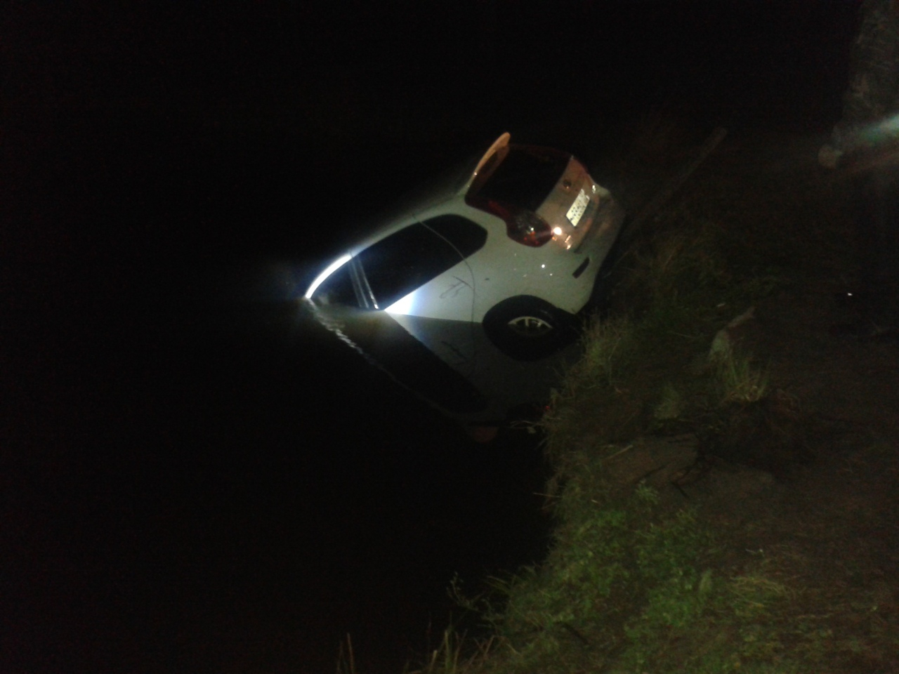 Автомобиль с пьяным водителем улетел в пруд в Кулебаках