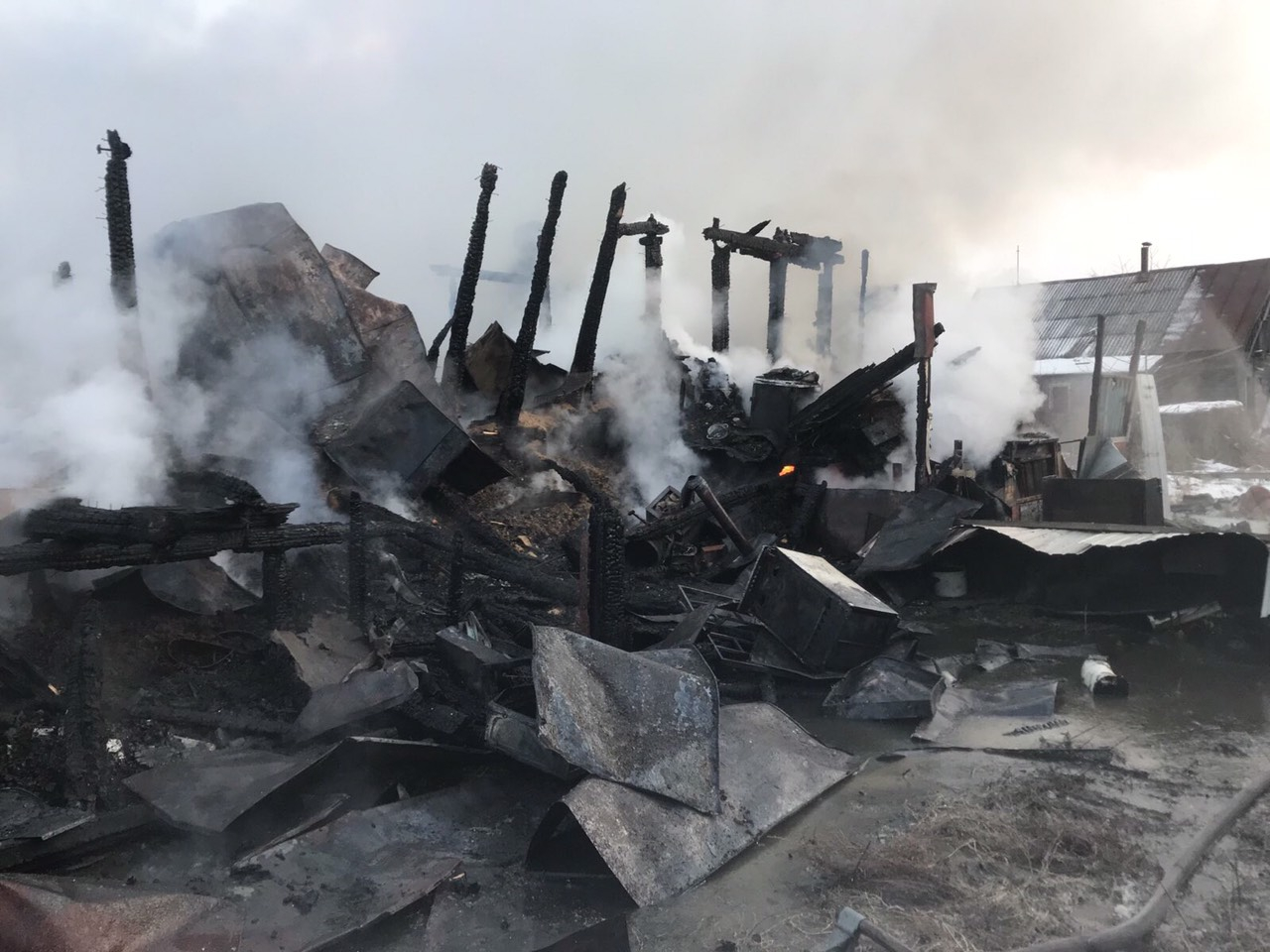 Двое нижегородцев заживо сгорели в доме в Борском районе (ФОТО, ВИДЕО)
