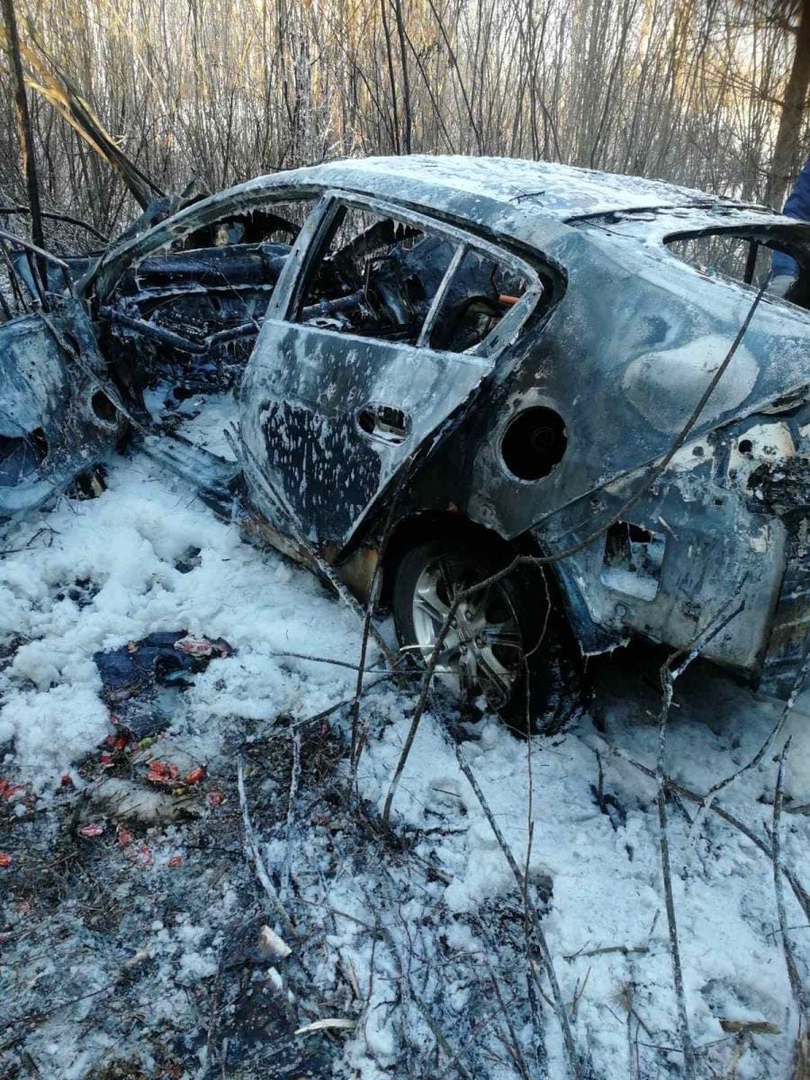 Водитель иномарки заживо сгорел после ДТП с большегрузом в Городецком районе