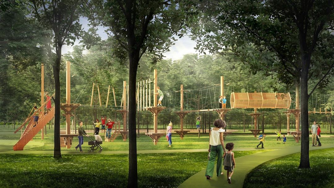 Веревочный городок для детей появится в парке «Швейцария»