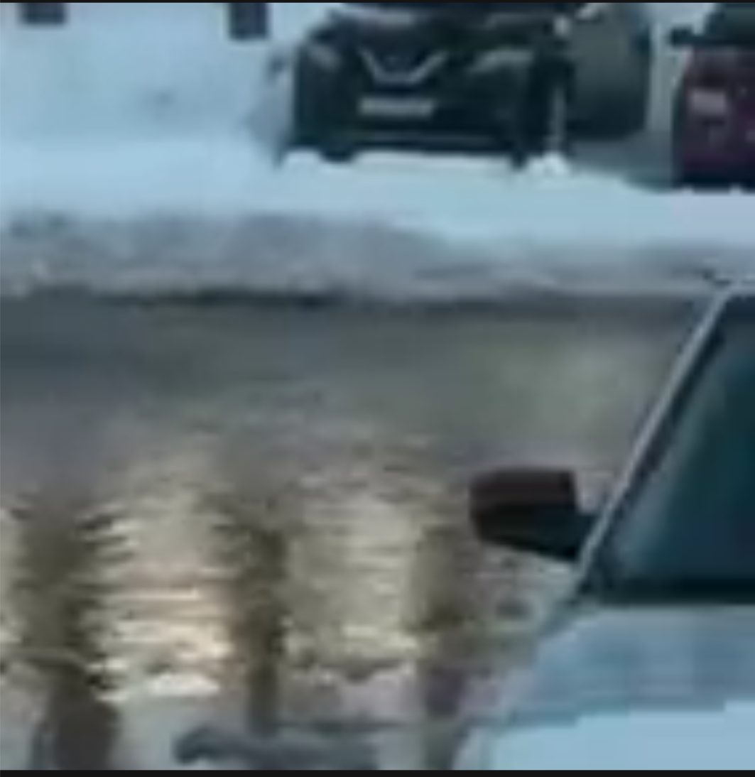 Проспект Ленина в Нижнем Новгороде затопило водой из-за прорыва коллектора 28 февраля