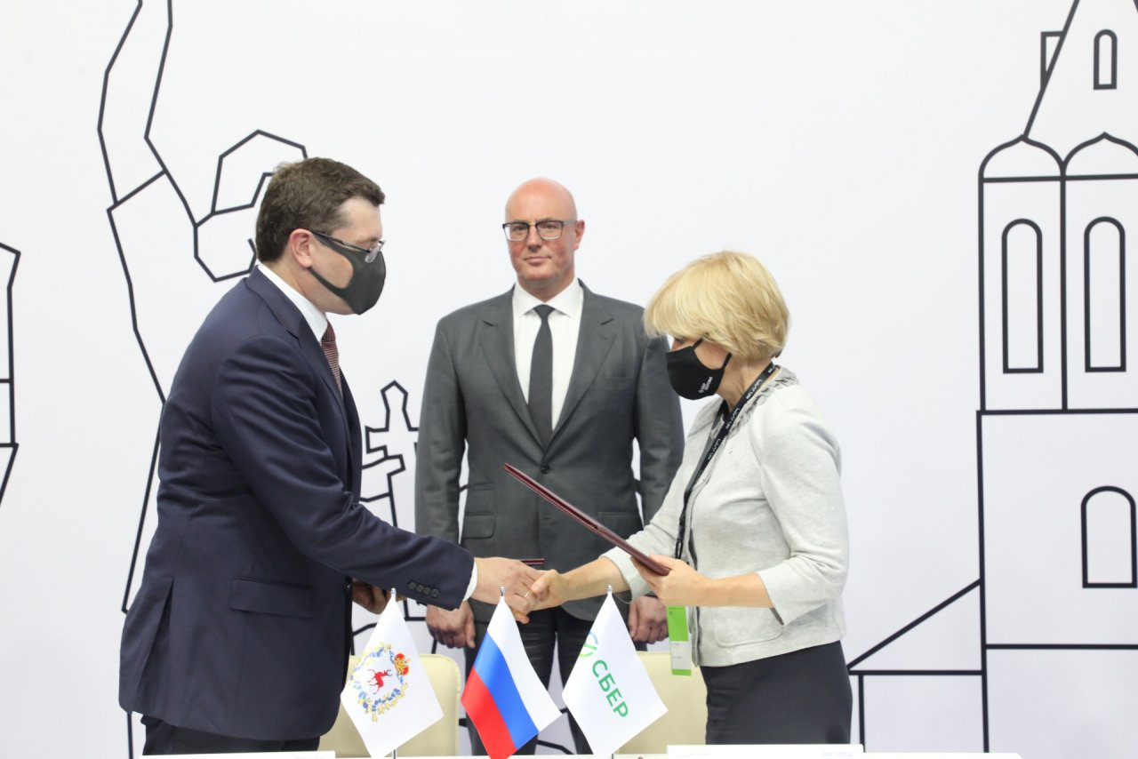 Глеб Никитин и Ольга Голодец подписали соглашение о сотрудничестве Нижегородской области и Сбербанка