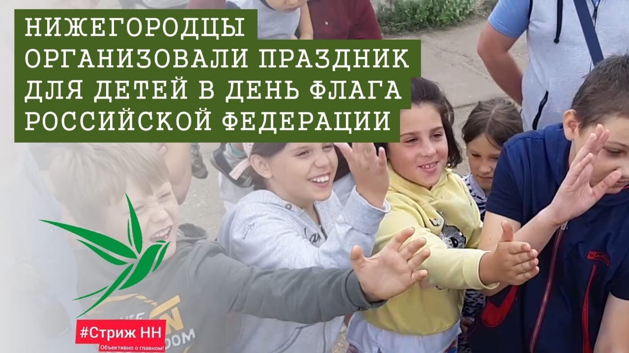 Нижегородцы организовали праздник для детей в день флага Российской Федерации