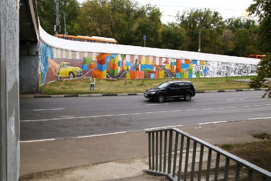 Посвященное автомобилю “Победа” граффити появилось в Нижнем Новгороде