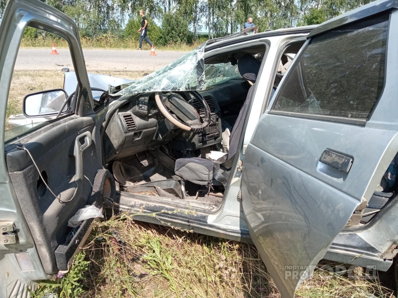 В Нижегородской области водитель BMW врезался в стоящую на обочине фуру и погиб