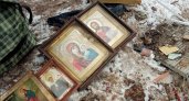 Потеряли веру: православные иконы оказались на помойке в Арзамасе