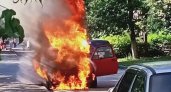 На улице Дьяконова сгорела машина