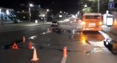 Мужчина упал с мотоцикла и попал под автобус на проспекте Гагарина