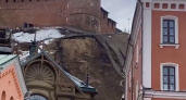 Появилось видео с оползнем под Нижегородским Кремлем
