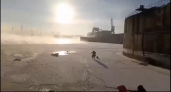 Рыбаки спасались бегством с трескающегося льда на Городецком водохранилище 